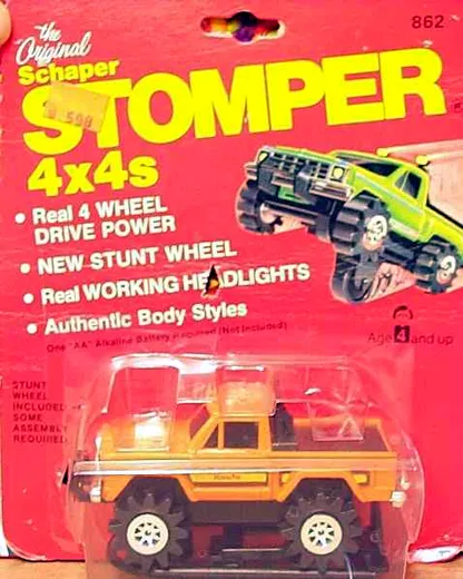 MOC Orange Jeep Honcho Chrome Rims  1982-1983